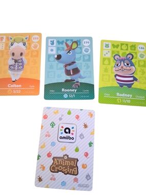 Rooney Animal Crossing Amiibo Cards Nintendo Boys Girls Teen Women Men